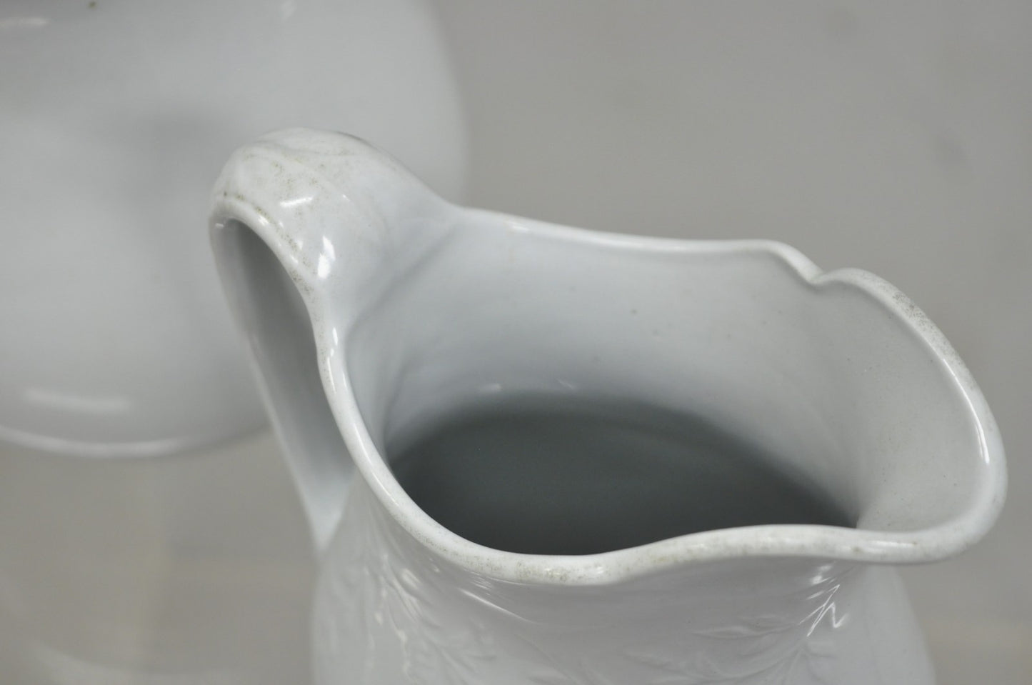 English Ironstone Imperial Hope & Carter Burgess Goddard Water Pitchers Set of 2
