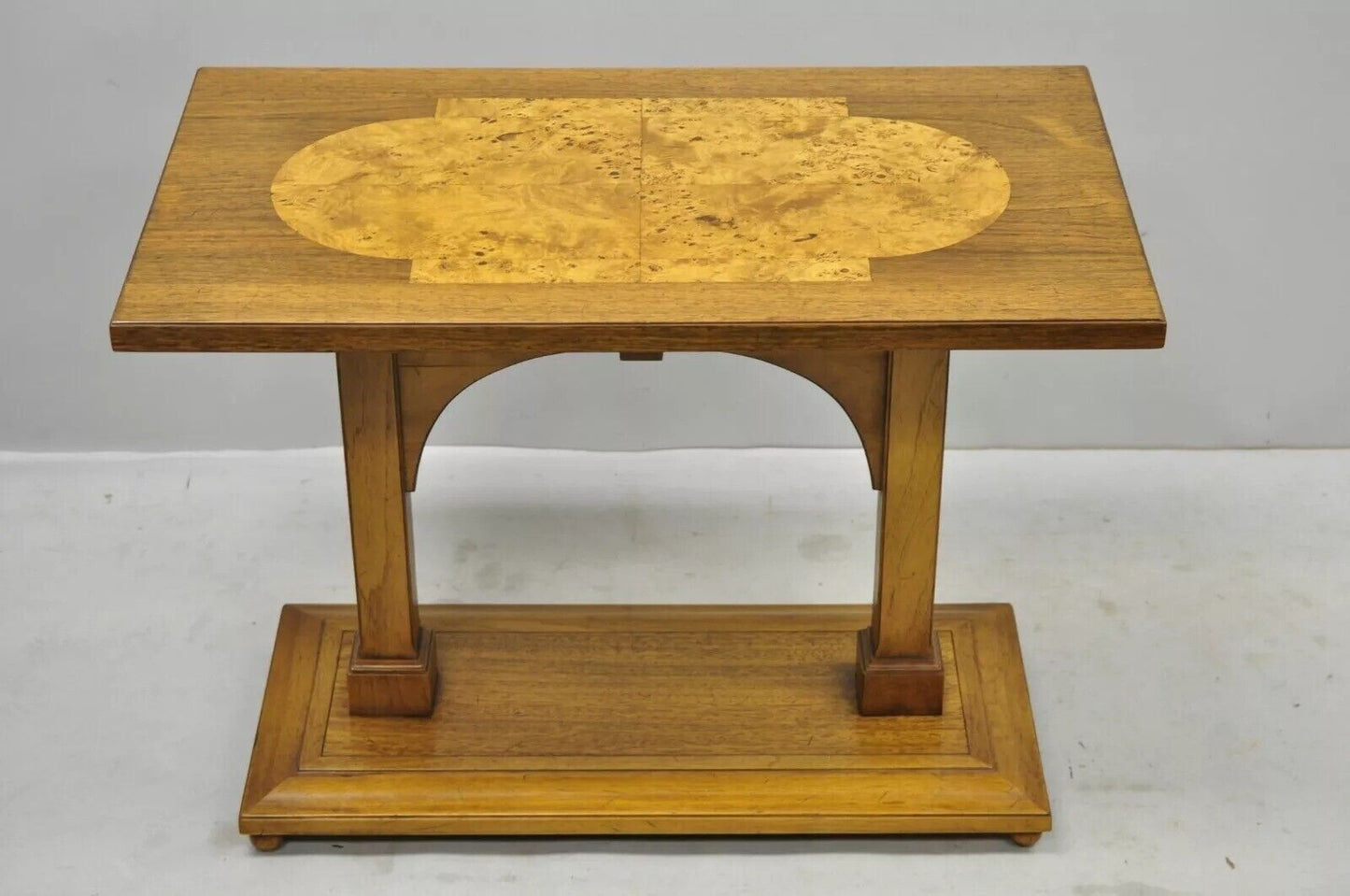 Vintage Tomlinson Burl Walnut Mid Century Modern Art Deco Accent Side Table