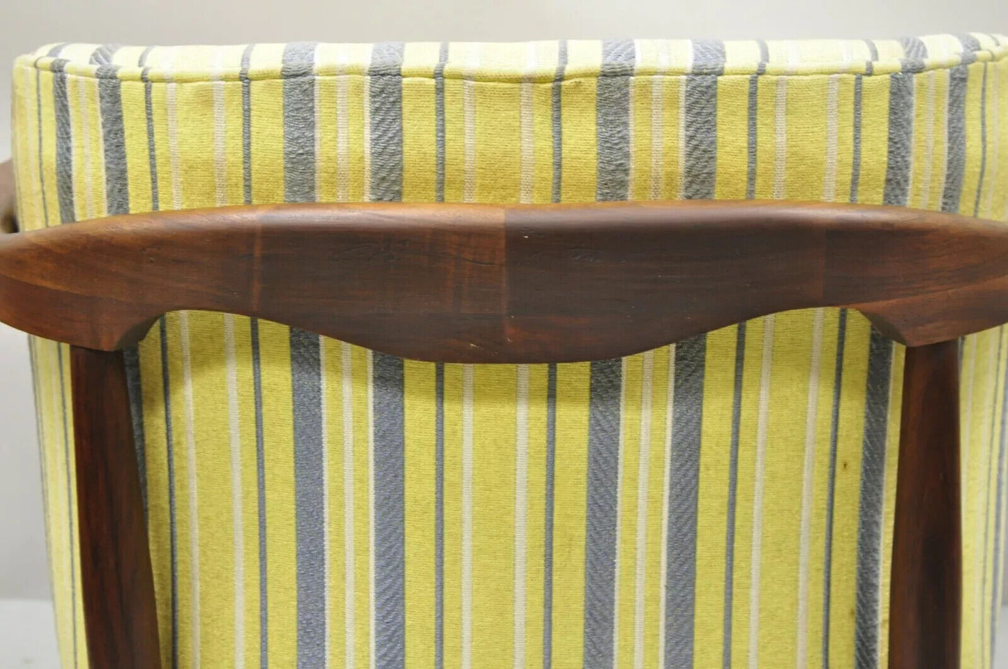 Mid Century Modern Adrian Pearsall Style Walnut Barrel Back Club Lounge Chair