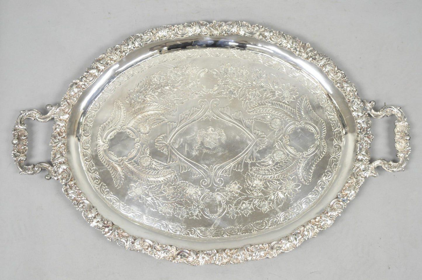 Antique Barker Ellis English Victorian Silver Plated Tea Set w/Tray - 7 Pc Set