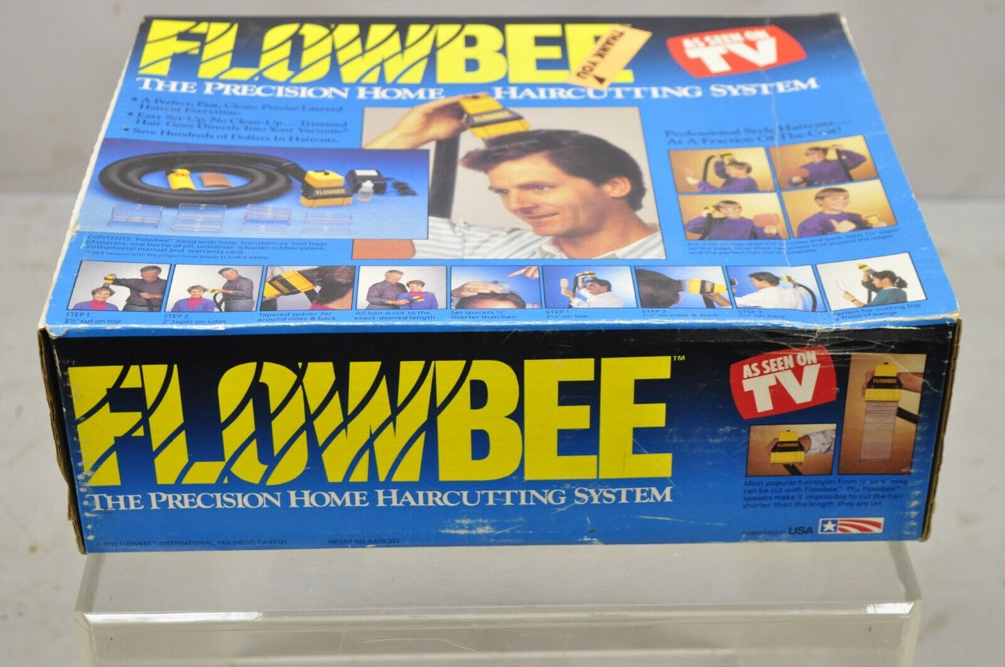 Vintage 90s Flowbee Precision Home Haircutting Hair Cut System with Box