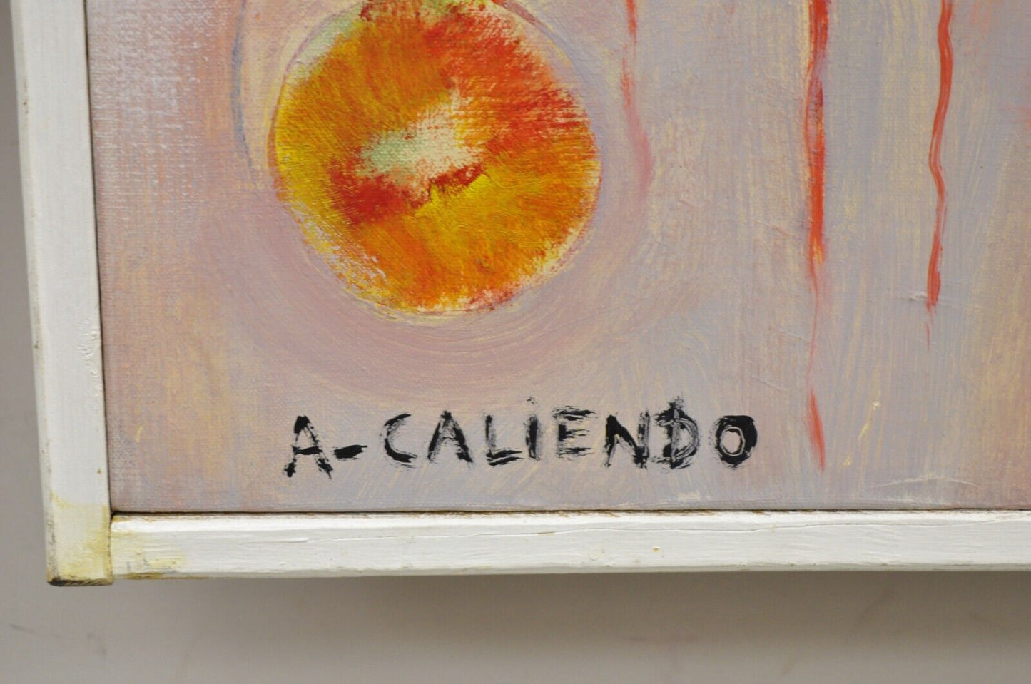 Alfonso Caliendo Abstract "3 Women" Large Oil on Canvas Mid Century Modern Art