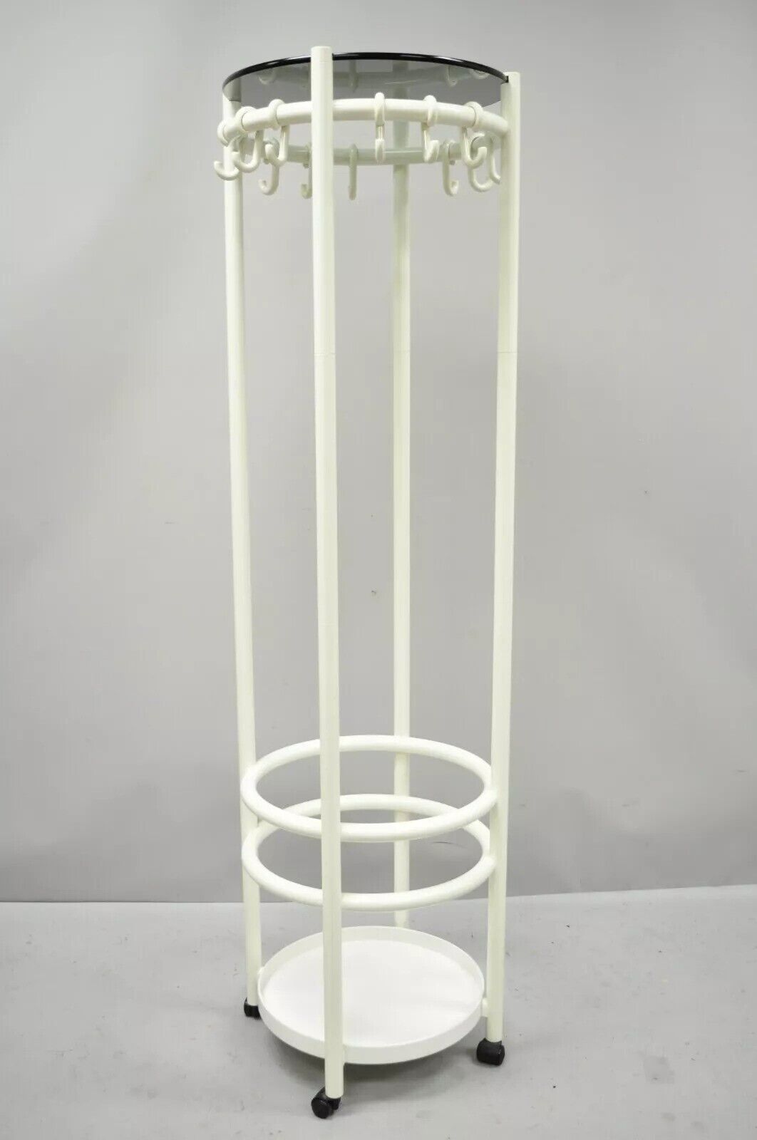 Vintage Mid Century Modern Joe Colombo Style Coat Tree Hook Rack Umbrella Stand