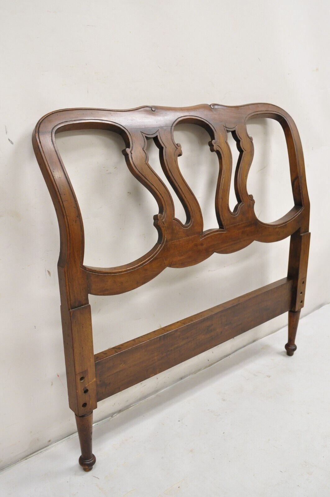 Vintage French Provincial Italian Cherry Wood Georgian Twin Bed Frame Daybed