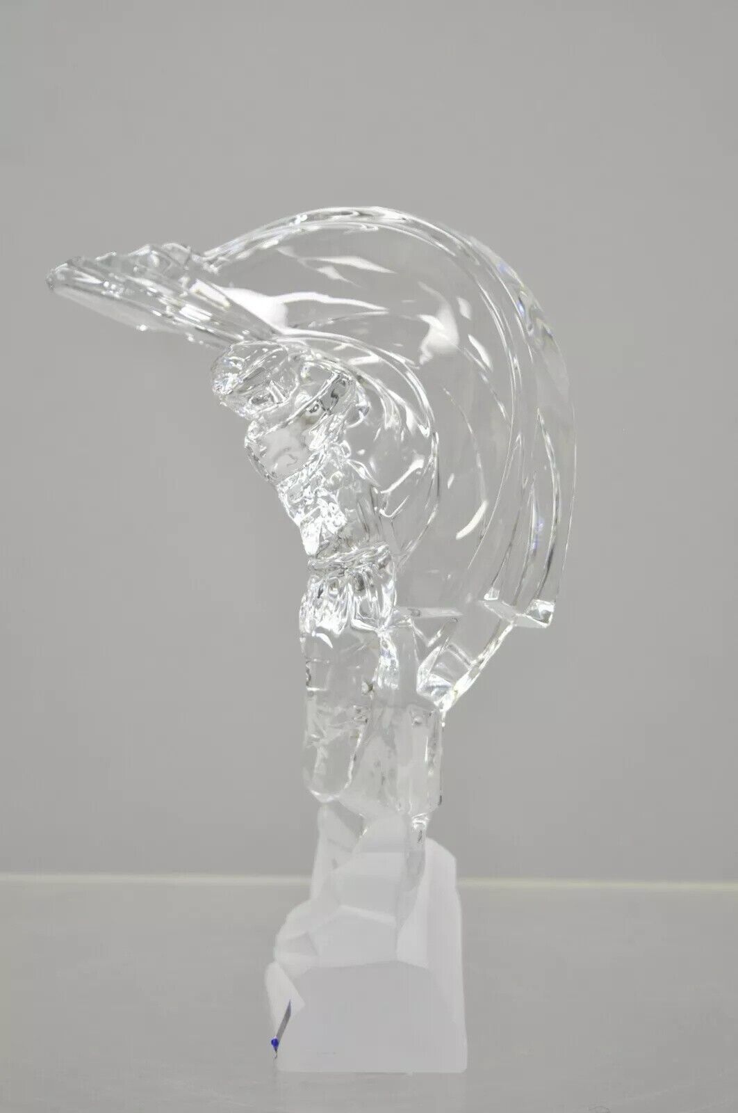 Cristal De Sevres France Crystal 10.5" Glass Golfer Golf Statue Sculpture