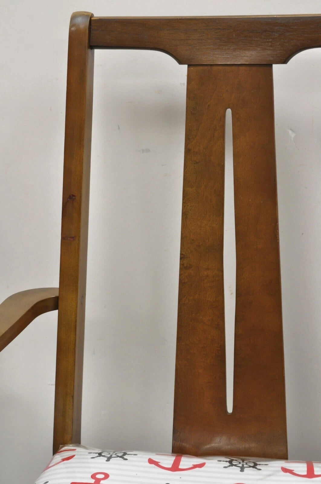 Vintage Mid Century Modern Sculpted Walnut Dining Room Chairs - Set of 6