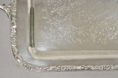 Vintage WA Rogers Victorian Rose 992 Silver Plated Serving Platter Tray