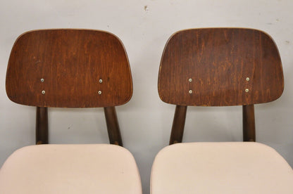 Vintage Thonet Mid Century Modern Bentwood Walnut Dining Chairs - Set of 4