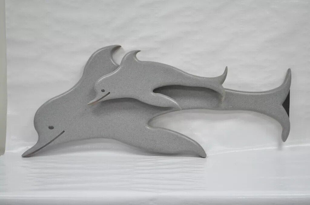 48" Custom Made 3D Laminated Formica Mother Dolphin & Baby Pup Calf Sculpture