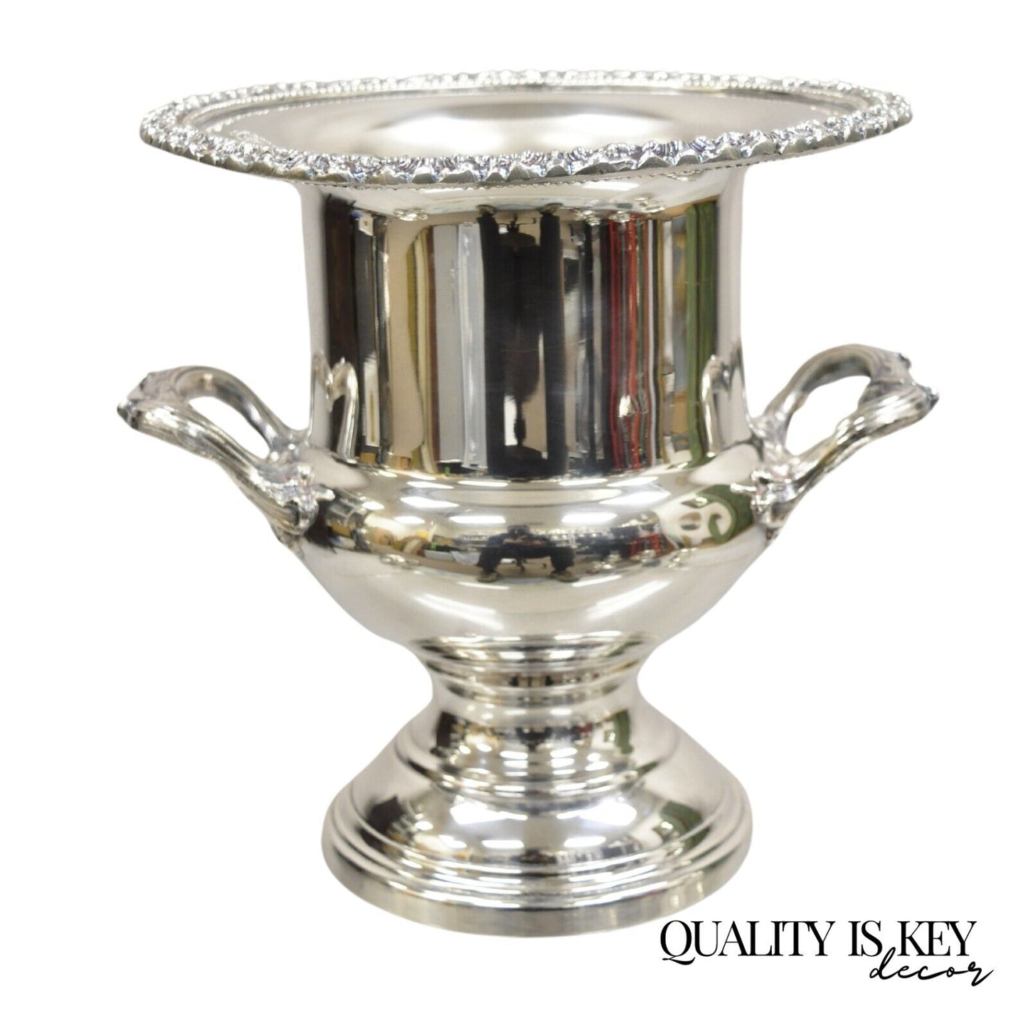 Victorian Silver Plated Twin Branch Handle Trophy Cup Champagne Ice Bucket