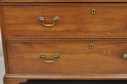 19th C. George III Mahogany Highboy Tall Chest on Chest 8 Drawer Dresser