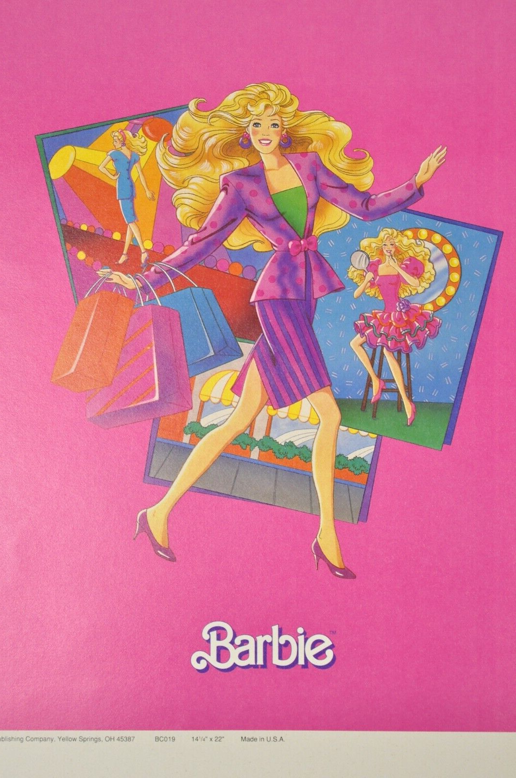 Vintage 1989 Barbie Mattel Original Pink Paper Book Covers NOS - Many Available