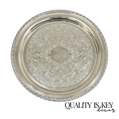 Oneida USA 12" Round Victorian Style Serving Platter Tray