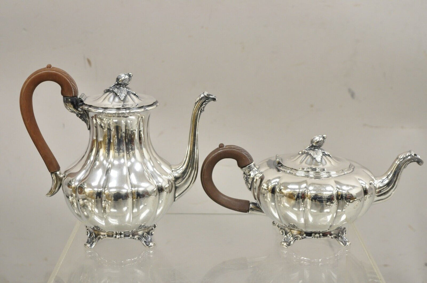 Old English Melon Community Plate Silver Plated Tea &Coffee Set - 4 PC Set