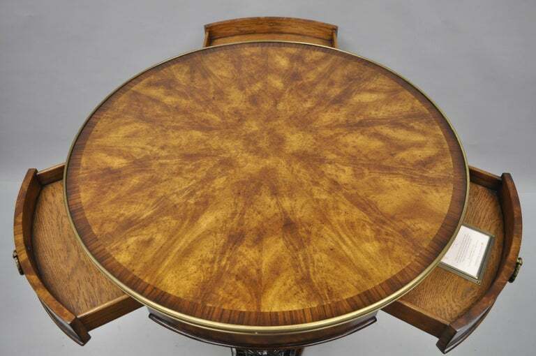 Theodore Alexander Replica Sphinx Monopodiae Round Center Table Egyptian Revival