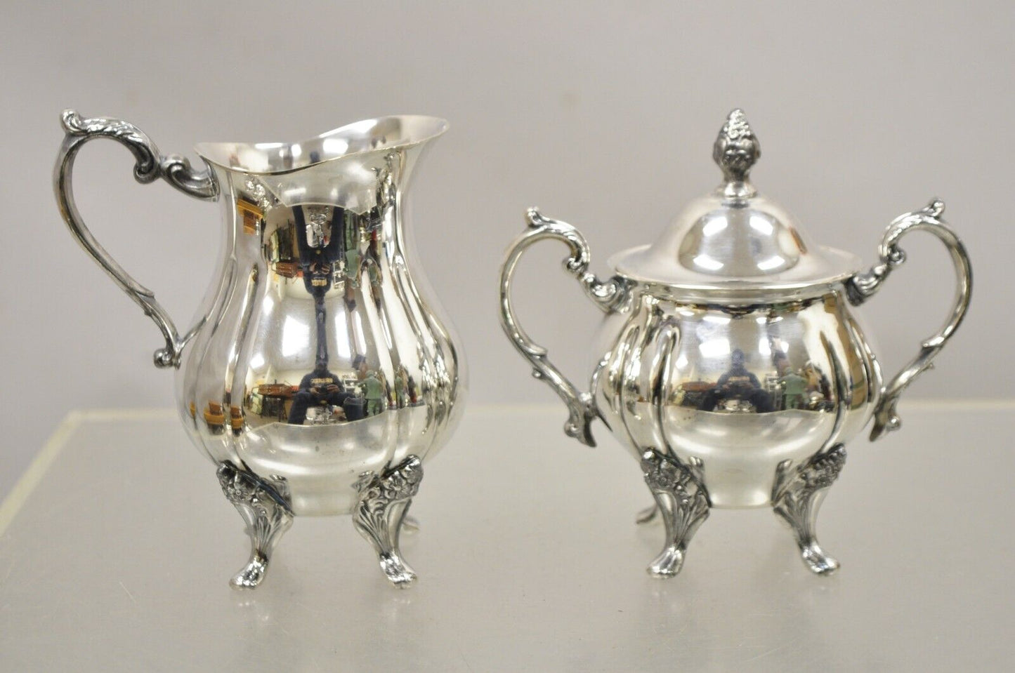 Antique English Victorian Silver Plated Coffee Tea Set - 4 Pc Set