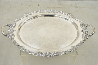 Reed & Barton 1955 25 Silver Plated Oval Twin Handle Large Serving Platter Tray