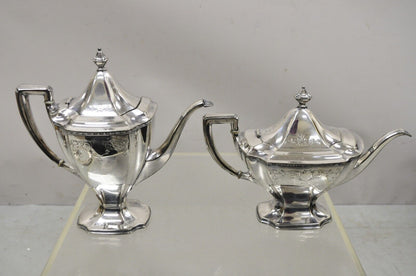 WD Smith Silver Co Chippendale EPNS Hepplewhite Silver Plated Tea Set - 4 pcs