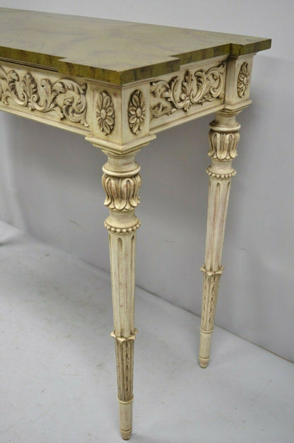 Karges Italian Neoclassical Swedish Style Carved Console Table with One Drawer