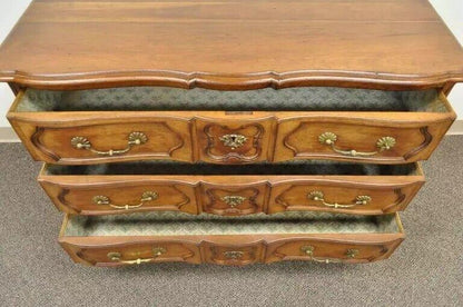 Country French Provincial Louis XV Style Cherry Bachelor Chest of Drawer Commode