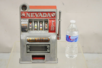 Vintage Mid Century Small Slot Machine Coin Bank Las Vegas Nevada By Rollis