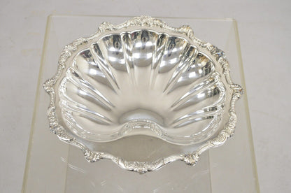 Vintage Old English Silver Plate by Poole 5033 Clam Shell Serving Dish Bowl