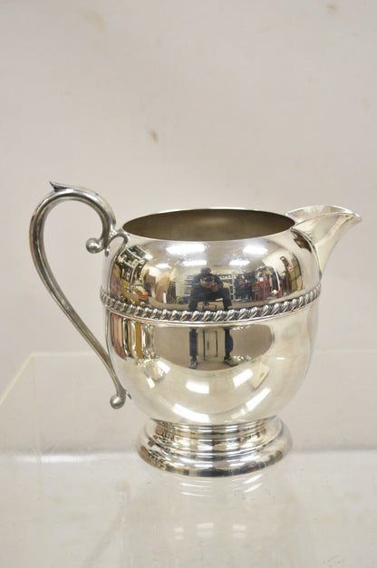 Vintage Sheridan Silver Plated Victorian Style Bulbous Water Pitcher