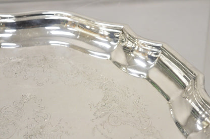 Vintage Sheffield Silver Co. USA Victorian Silver Plated Scalloped Platter Tray