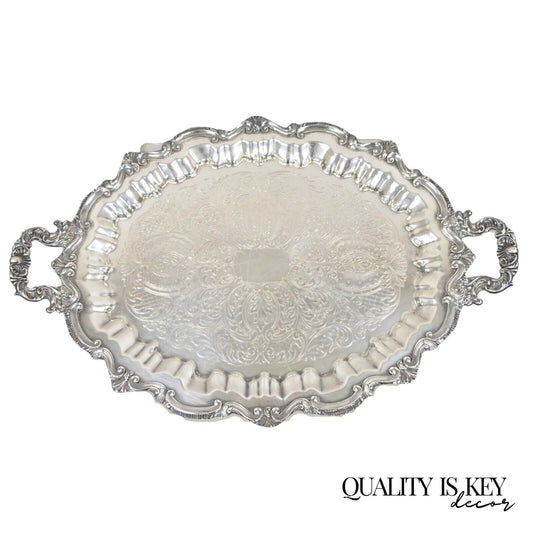 WNS Blackinton Chippendale 146 Silver Plated Oval Serving Platter Tray