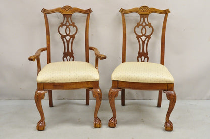 Chippendale Style Mahogany Ball and Claw Dining Chairs by Henry Link - Set of 6