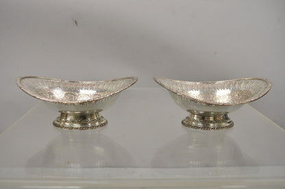 Vintage Ellis Barker Silver Plated Copper Small Pedestal Dish Trinket Bowl