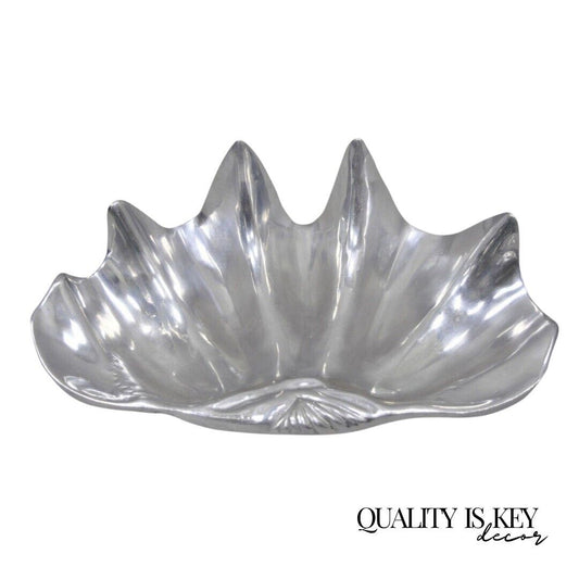 Vintage Bruce Fox Design Wilton Large 19" Aluminum Shell Dish Centerpiece Bowl