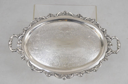 Vintage Old English Silver Plate Poole Silver Plated Oval Serving Platter Tray