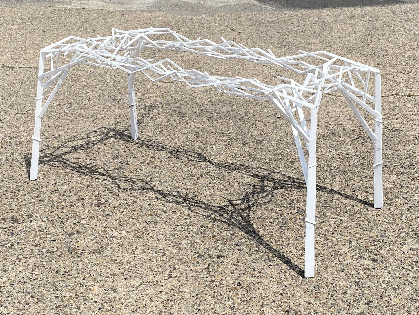 Modern White Iron Branch Sculptural "Crown of Thorns" Dining Table Desk Base