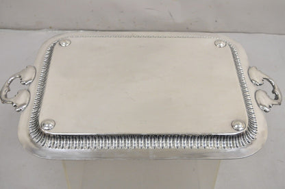 Vintage Wallace "Ornate Georgian" Silver Plated Twin Handle Serving Platter Tray