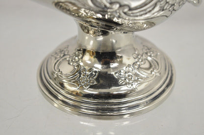 Vintage Raimond Sugar Scuttle Bowl Victorian Pedestal Silver Plated and Copper