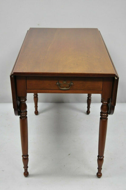 19th Century Antique Cherry Wood American Colonial Drop Leaf Pembroke Table