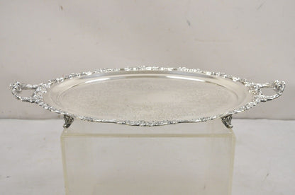 Vintage Baroque by Wallace 294F Oval Silver Plated Serving Platter Tray