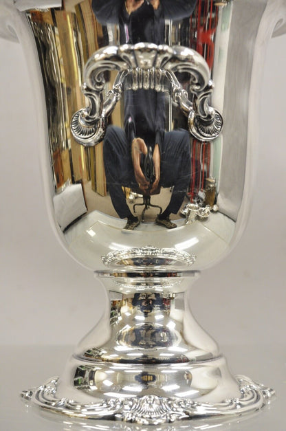 Victorian Style Silver Plated Footed Trophy Cup Champagne Chiller Ice Bucket