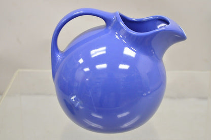 Vintage Hall Sky Blue Art Deco 633 Ball Form Glazed Pottery Stoneware Pitcher