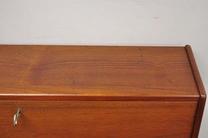 Mid Century Danish Modern Arne Hovmand Olsen MK Teak Drop Front Secretary Desk