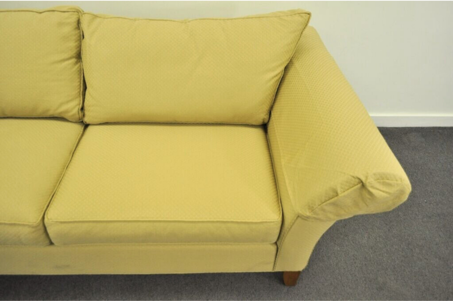 Ethan Allen Flared Arm Beige 81 " Sofa Couch Made in USA