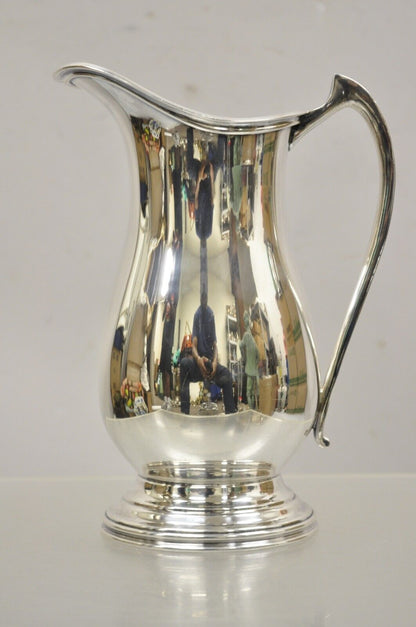 Antique Silver Plated Victorian Water Pitcher By The Sheffield Silver Co