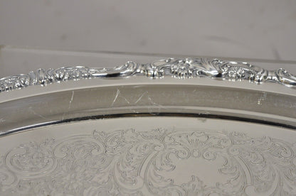 Vintage Baroque by Wallace 294 Oval Silver Plated Serving Platter Tray