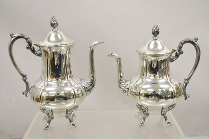 Antique English Victorian Silver Plated Coffee Tea Set - 4 Pc Set