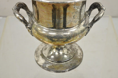 Vintage Trophy Cup Worn Silver Plated Champagne Chiller Ice Bucket by Bristol