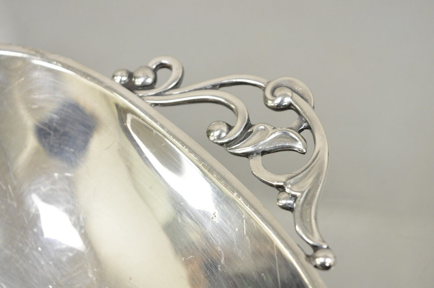 Vintage Denmark Gidom Fraberg Designed Silver Plated Trinket Candy Dish