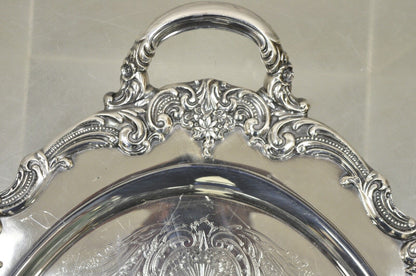 Reed & Barton 1955 25 Silver Plated Oval Twin Handle Large Serving Platter Tray