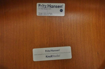 Fritz Hansen Arne Jacobsen Knoll Series 7 Danish Teak Arm Chairs (A) - Pair