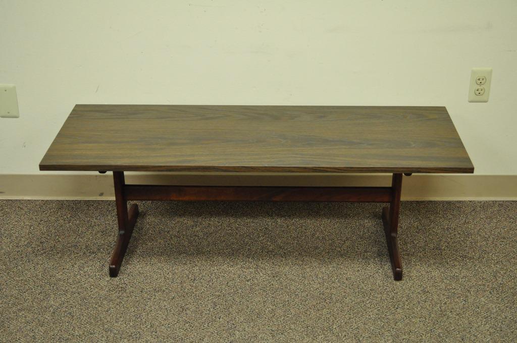 Vintage Mid Century Danish Modern Teak and Laminate Coffee Table Dyrlund Style